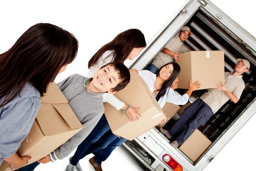 Removal van ready for a local move in Swiss Cottage