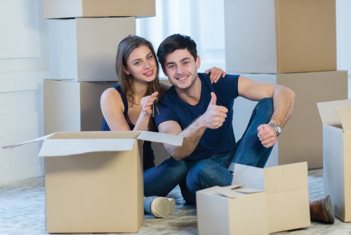 Professional movers handling office relocation in Swiss Cottage